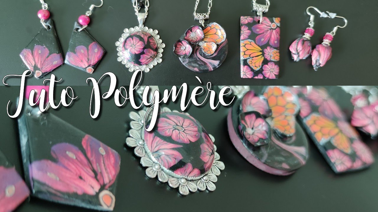 [♥✿4 Tutos polymère : Réalisation des bijoux avec des canes ✿♥]