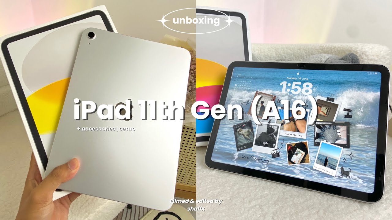 iPad 11th gen unboxing 2025 (A16) silver  accessories, aesthetic customization