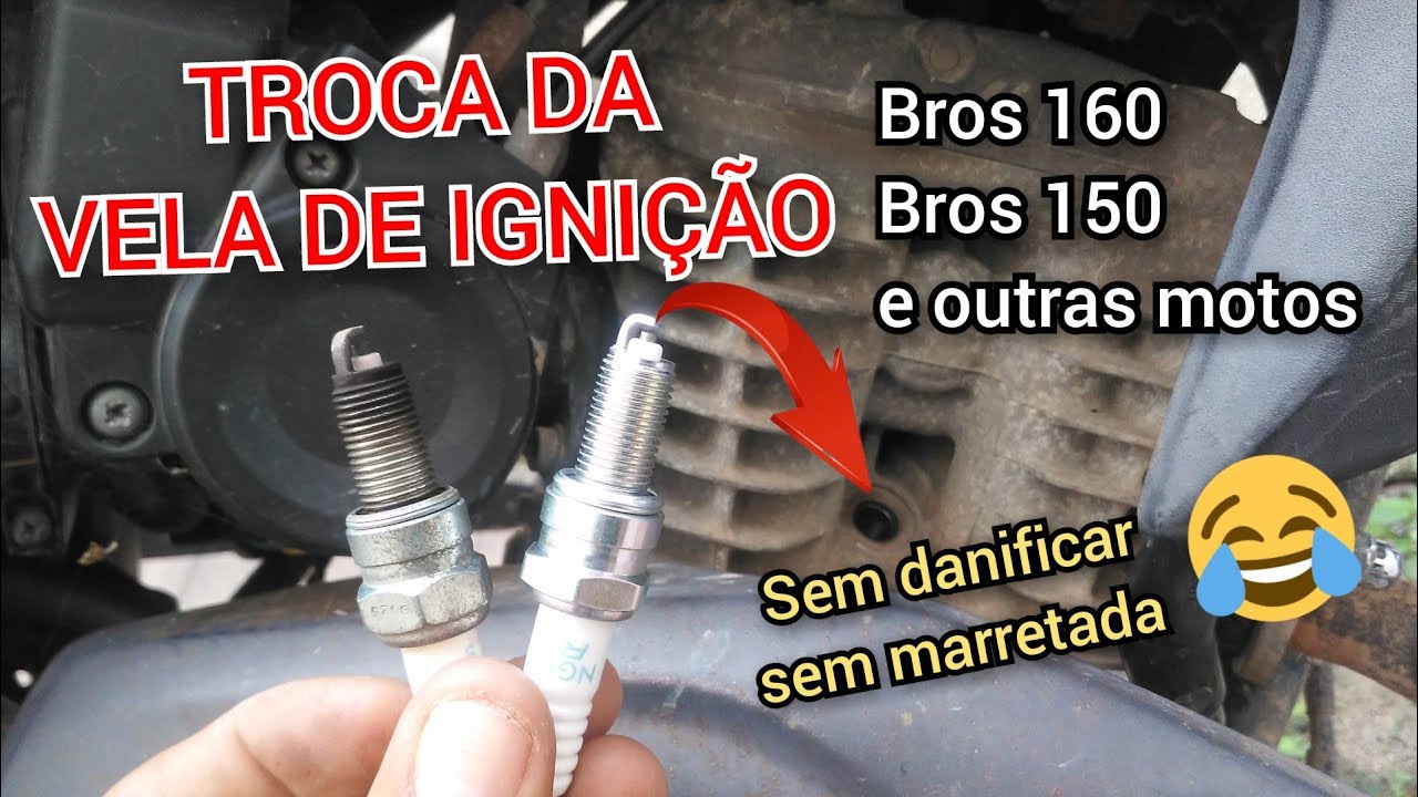 Como trocar a vela de ignição da Bros 160, Bros 150, Biz 125 e outras motos