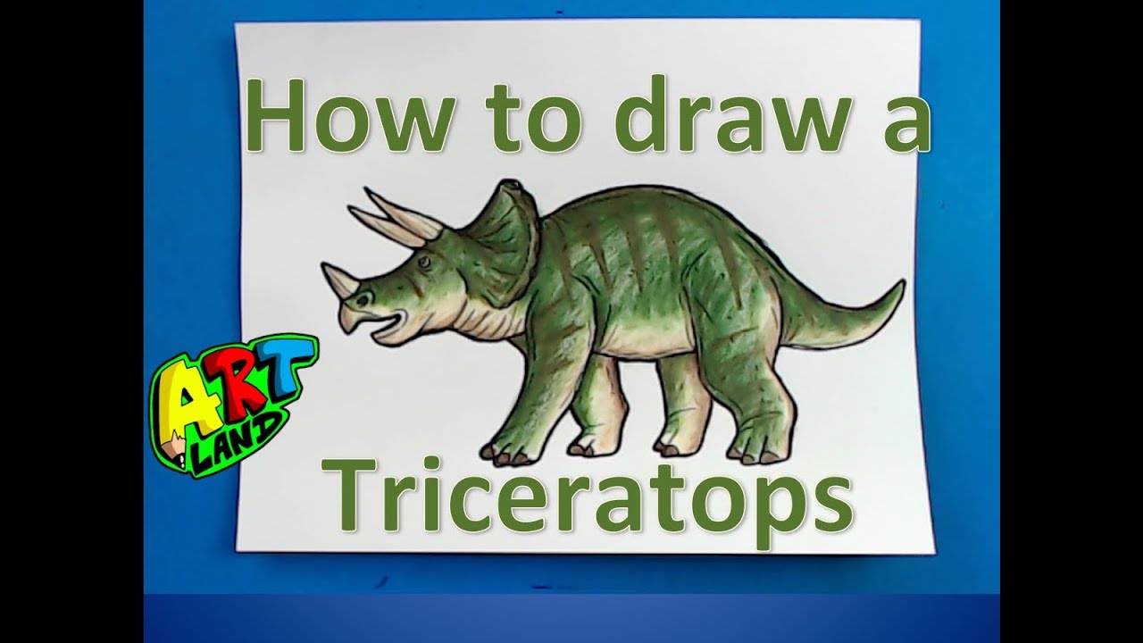 How to draw a Triceratops