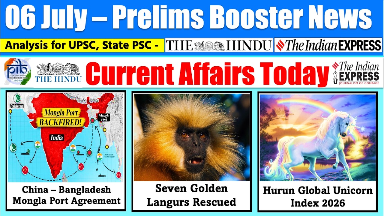 6 July 2026 | Daily PIB & Indian Express Analysis | The Hindu Analysis | Daily Current Affairs