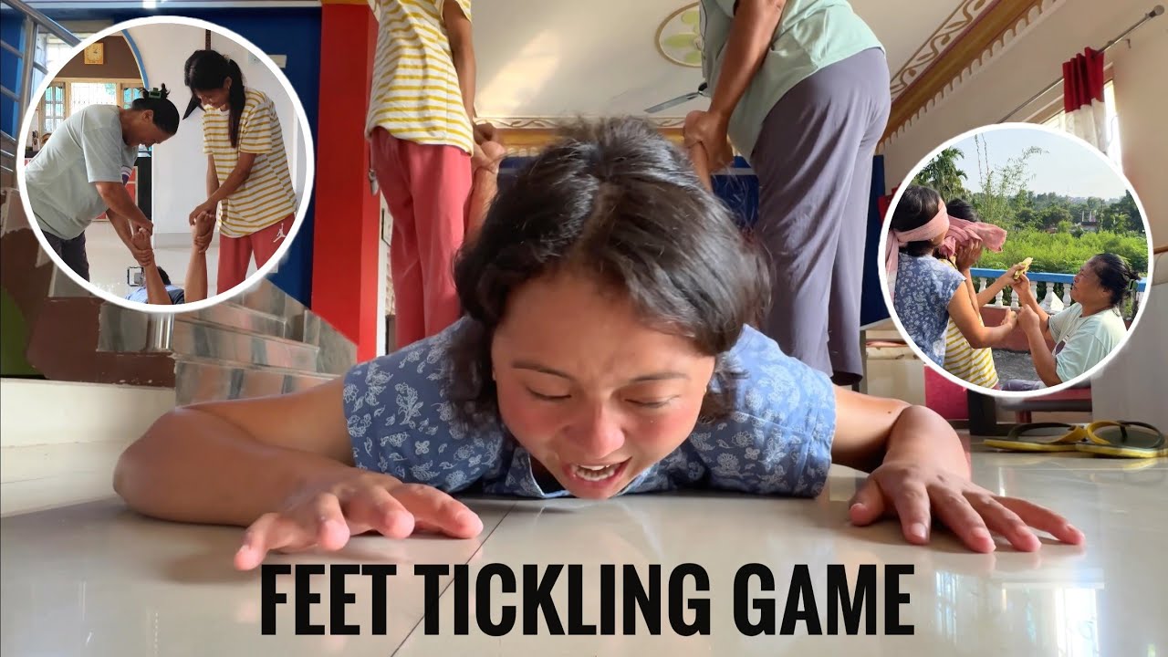 Feet Tikling Game / Blindfold Banana Game /. Funny Video / Priya Sheetal Game