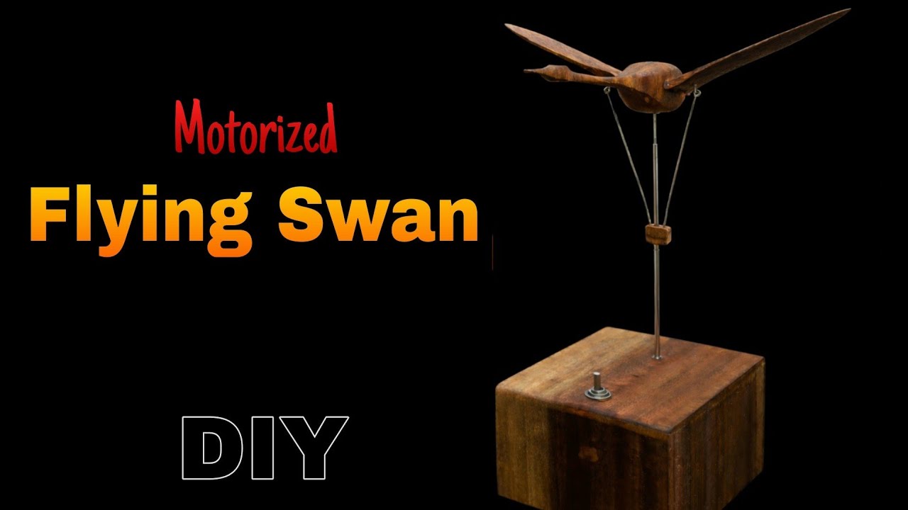 I Built a Mechanical Flying Swan  🦢 | Kinetic Art Automata