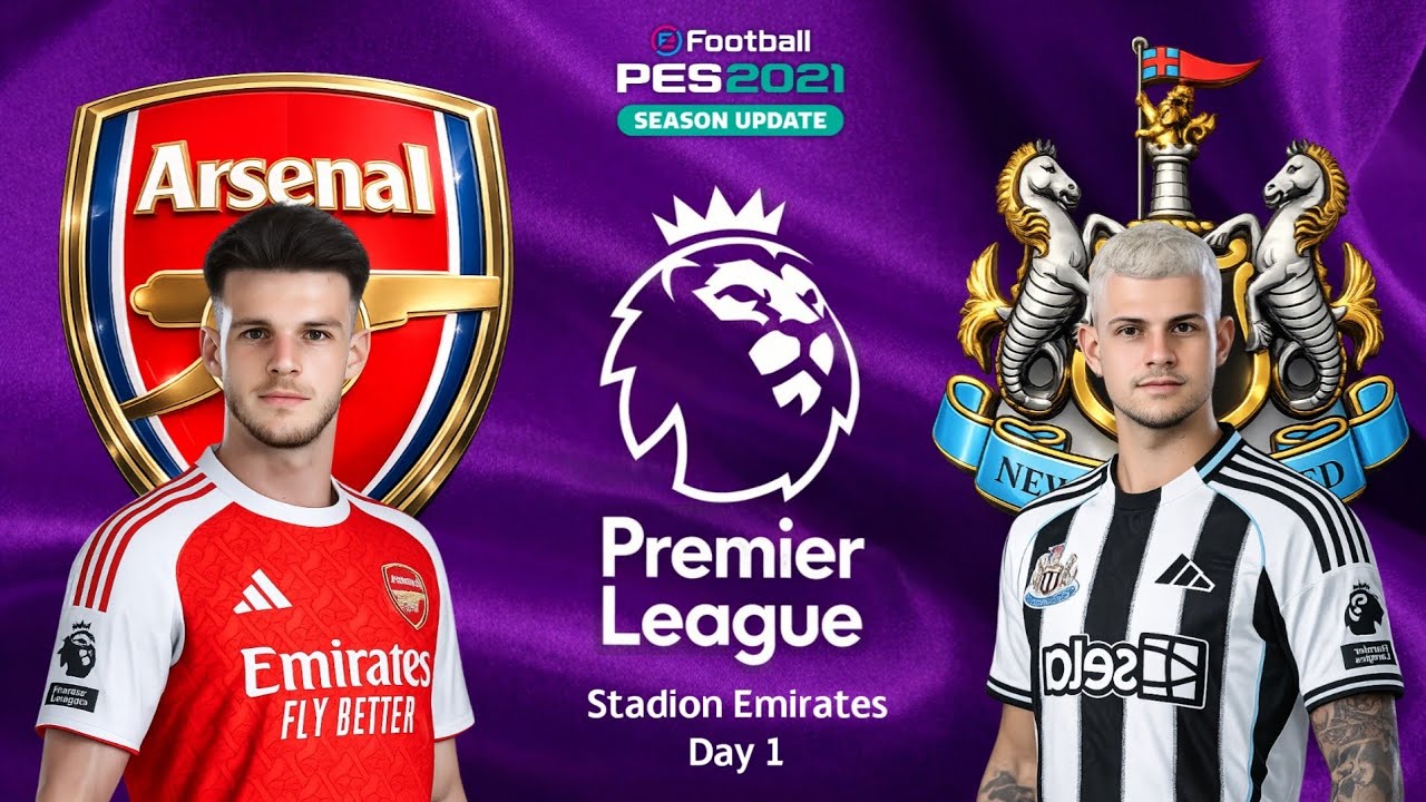 Efootball PES 2021 4K | EPL | Arsenal vs Newcastle United | Match Day 1
