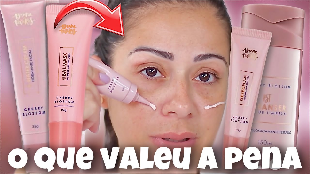 TESTA E MAQUIA | Novidade LINHA BRUNA TAVARES Usando Skincare Cherry blossom