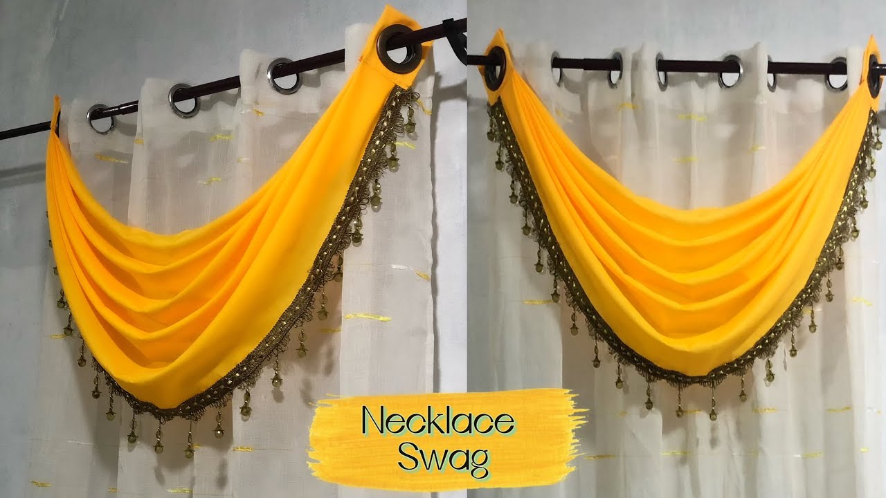 How To Make a Necklace Swag | Plus Learn How To Attach Ring Curtain | Full Tutorial For Beginners