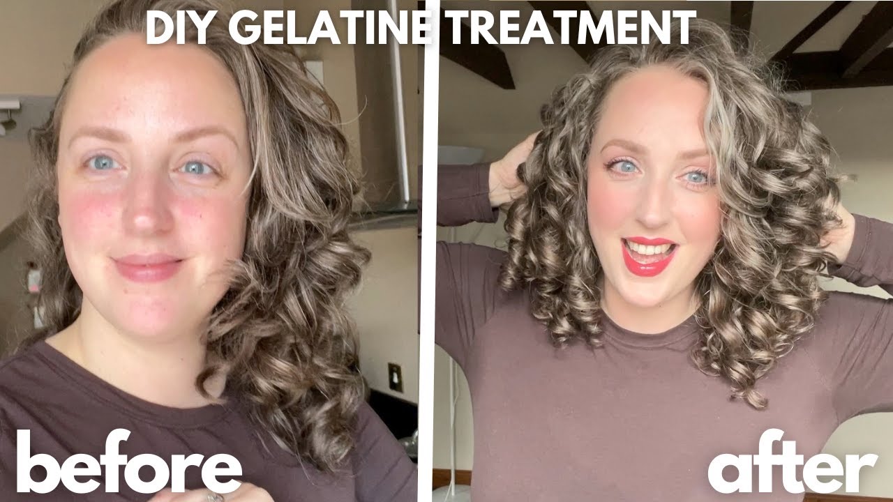 DIY Gelatine Protein Treatment for curly hair