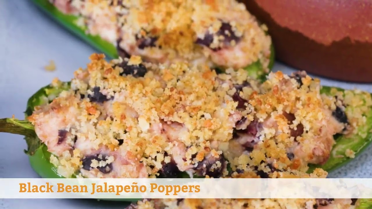 Black Bean Jalapeño Poppers