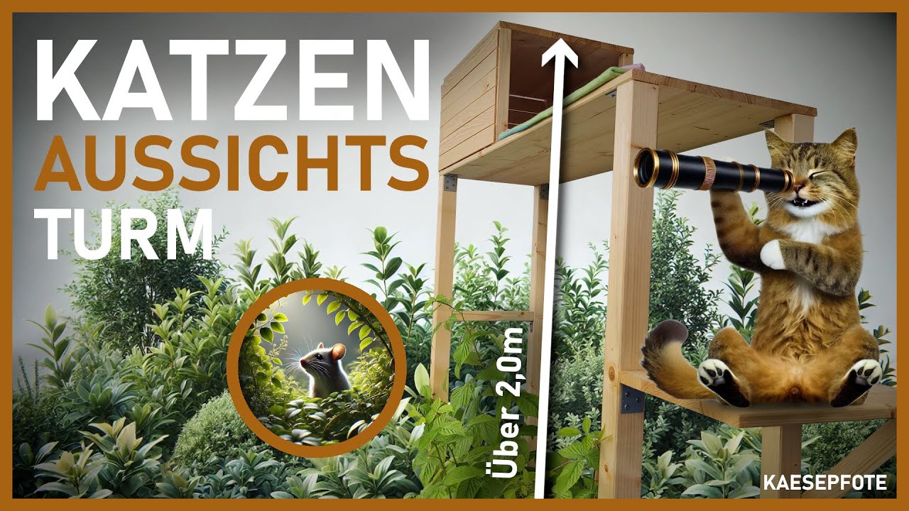 Katzenparadies auf dem Balkon: Einfacher Katzen-Turm zum Selberbauen