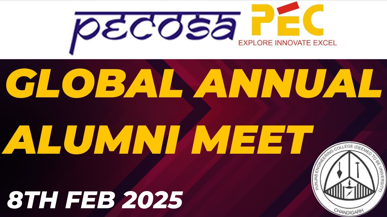 PECOSA Global Annual Alumni Meet 2025 | 8th Feb 2025 | 9 AM Live