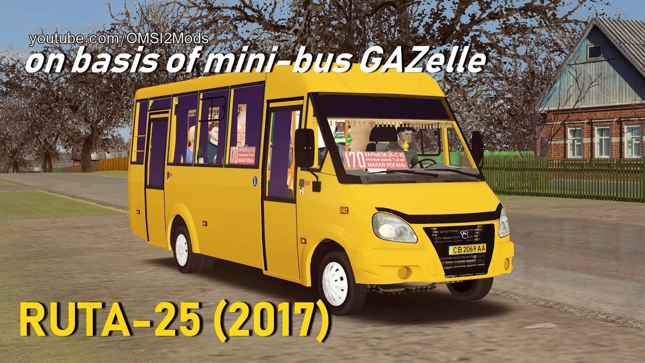 OMSI 2 The Bus Simulator - RUTA-25 (2017) on basis of mini-bus GAZelle