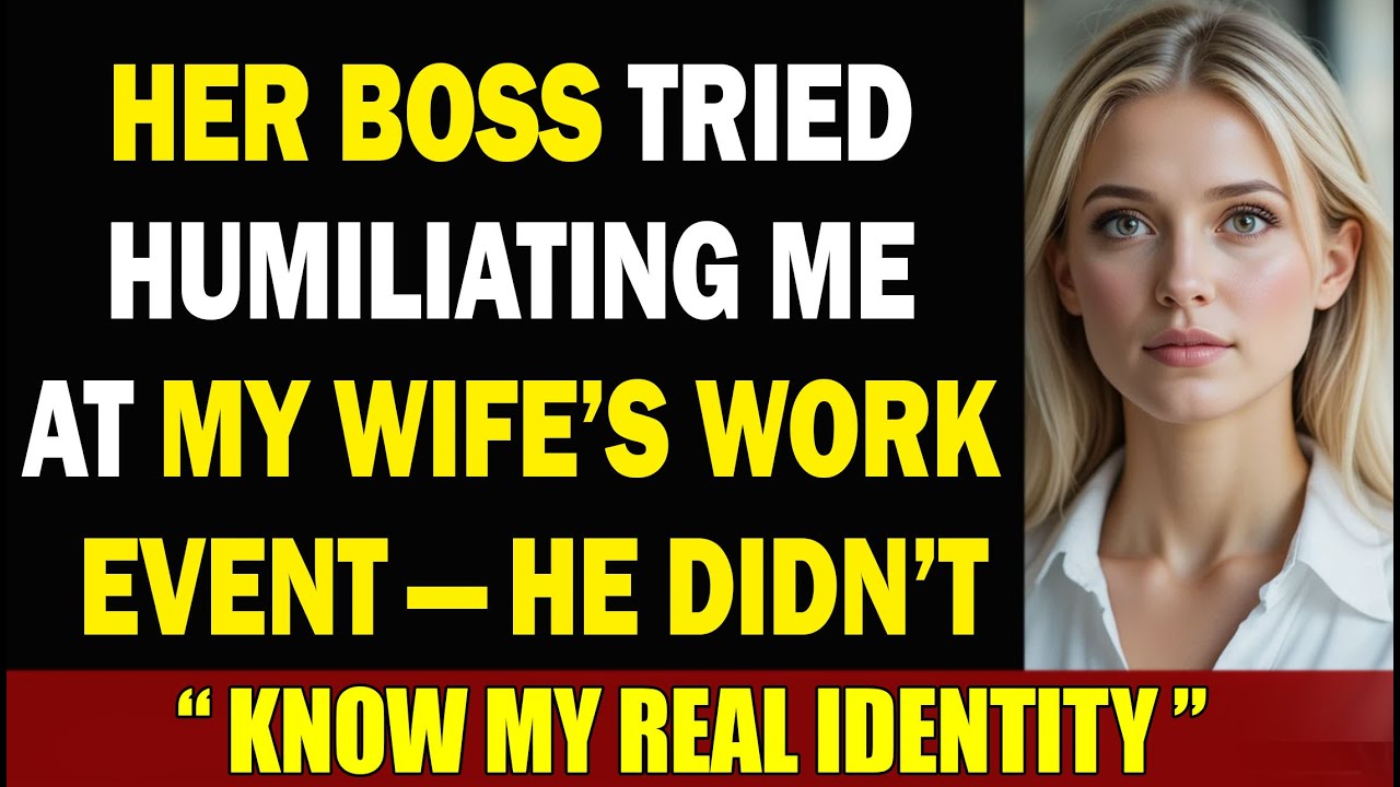 Her Boss Tried Humiliating Me at My Wife’s Work Event — He Didn’t Know My Real Identity