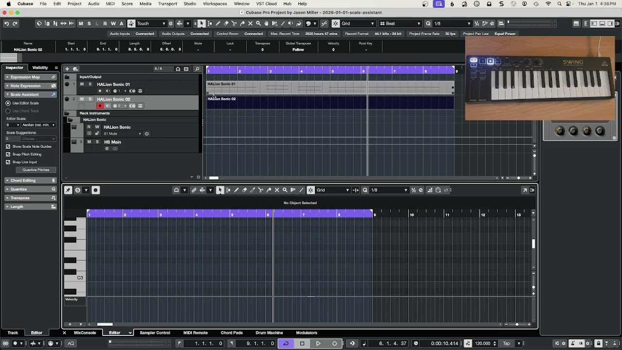 Using the Scale Assistant in Cubase