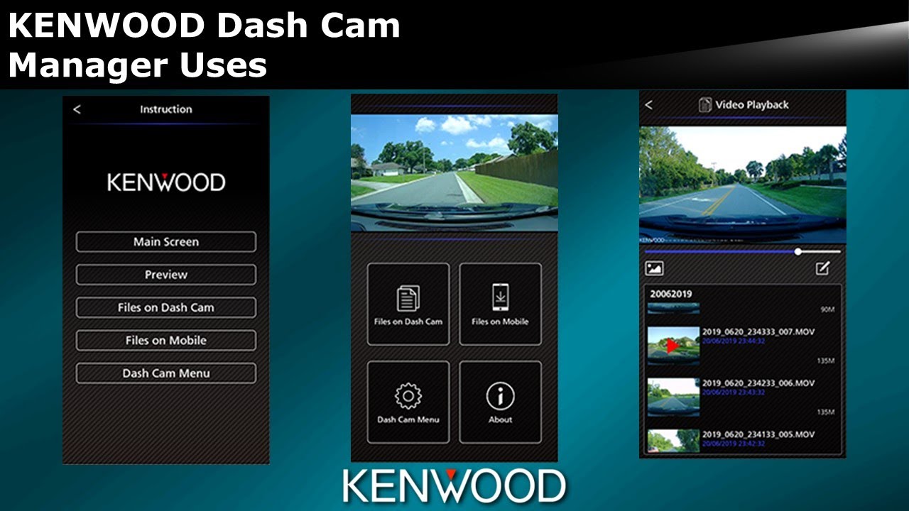 How-To: KENWOOD Dash Cams - Getting to know the features inside the Dash Cam Manager Application