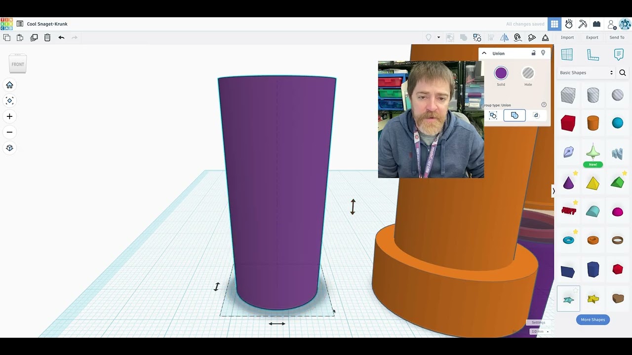 Выдвижной световой меч Tinkercad Screencastify 6 января 2026 г., 13:06