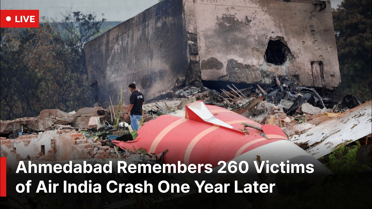 🔴LIVE: Emotional Anniversary Ceremony Held for Air India Crash Victims in India | AC1W