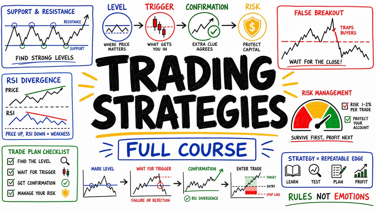 MASTER Trading Strategies in 76 Minutes (Full Course)