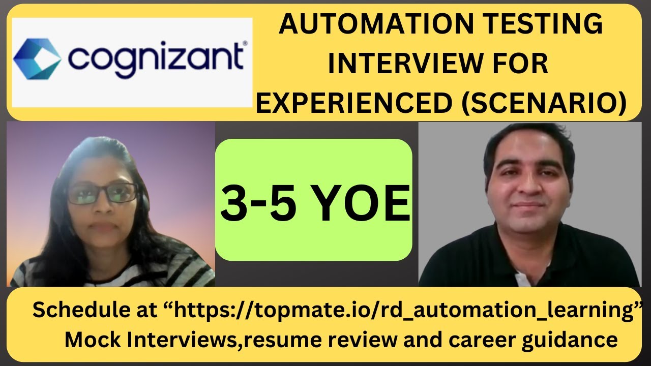 Cognizant Automation Testing Interview Experience | Real Time Interview Questions and Answers