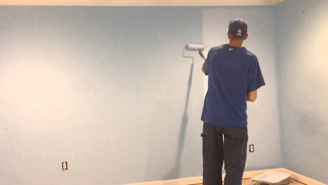 How to paint roll a wall with NO LINES!! FAST AND EASY!!!