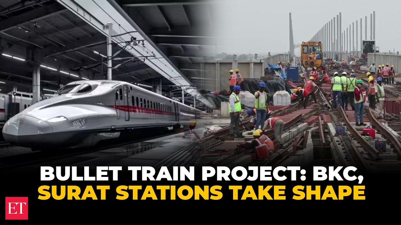 Mumbai-Ahmedabad Bullet Train: Construction work underway at Bandra Kurla Complex, Surat stations