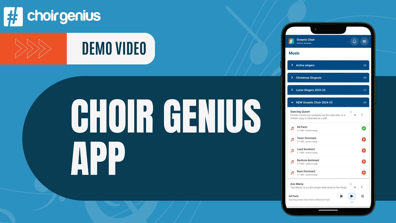Choir Genius App Demo