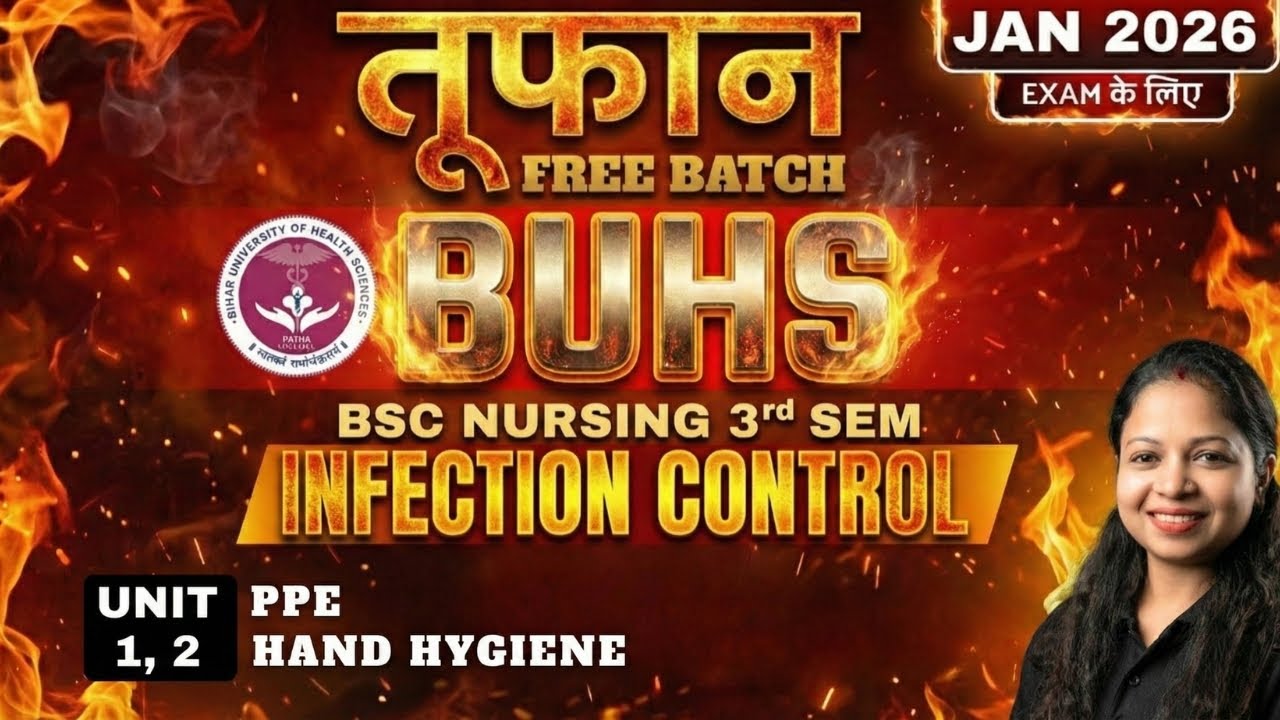 BUHS BSc Nursing 3rd Sem Infection Control | BSc Nursing | PPE , Hand hygiene | Infection Control
