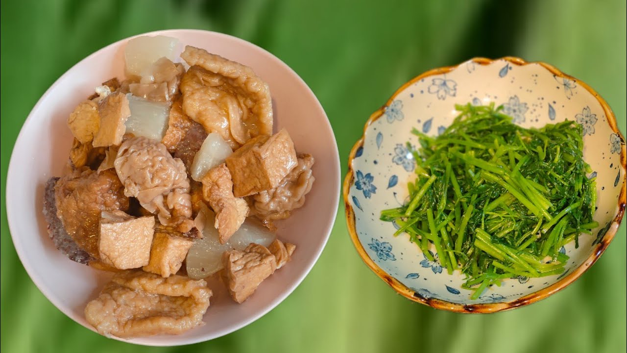 masak sayur pucuk labu siam sama manasi bubur & siomai,setelah beresi sayuran