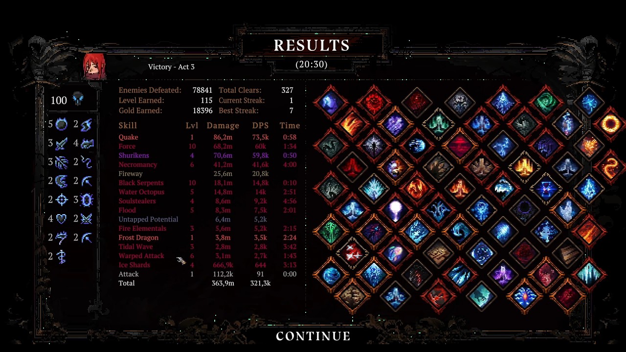 Death Must Die: Act 3 | Skadi D100 | 67 Skills | Level 115 |