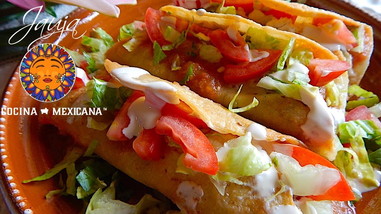 Tacos Dorados de Carne Molida y Papa