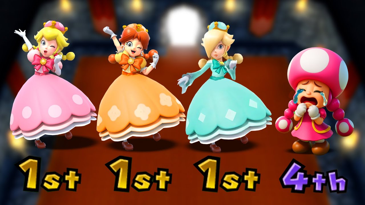 【マリオパーティ10 + Jamboree】プリンセスチーム VS トアデット – 最高に面白いミニゲームの瞬間！😂👑