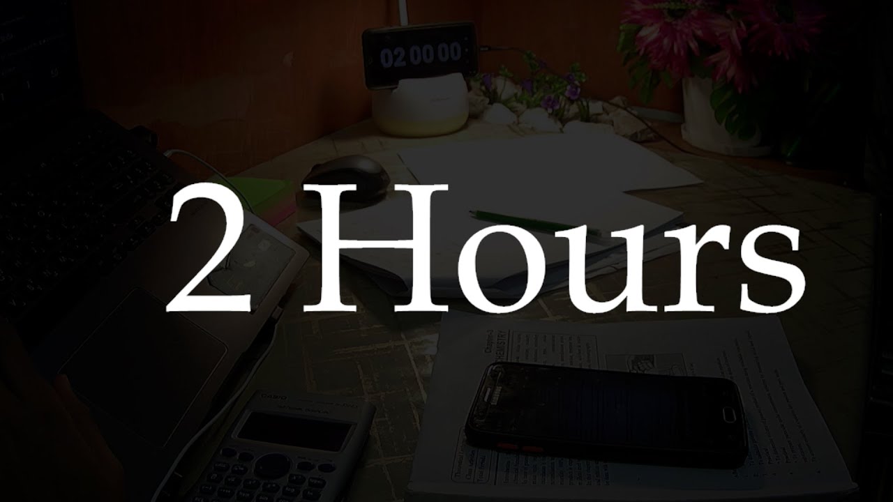 LIVE | 2-Hours Study with Me 📚⛈️| Thunderstorm Sound  (Day Streak - 2)
