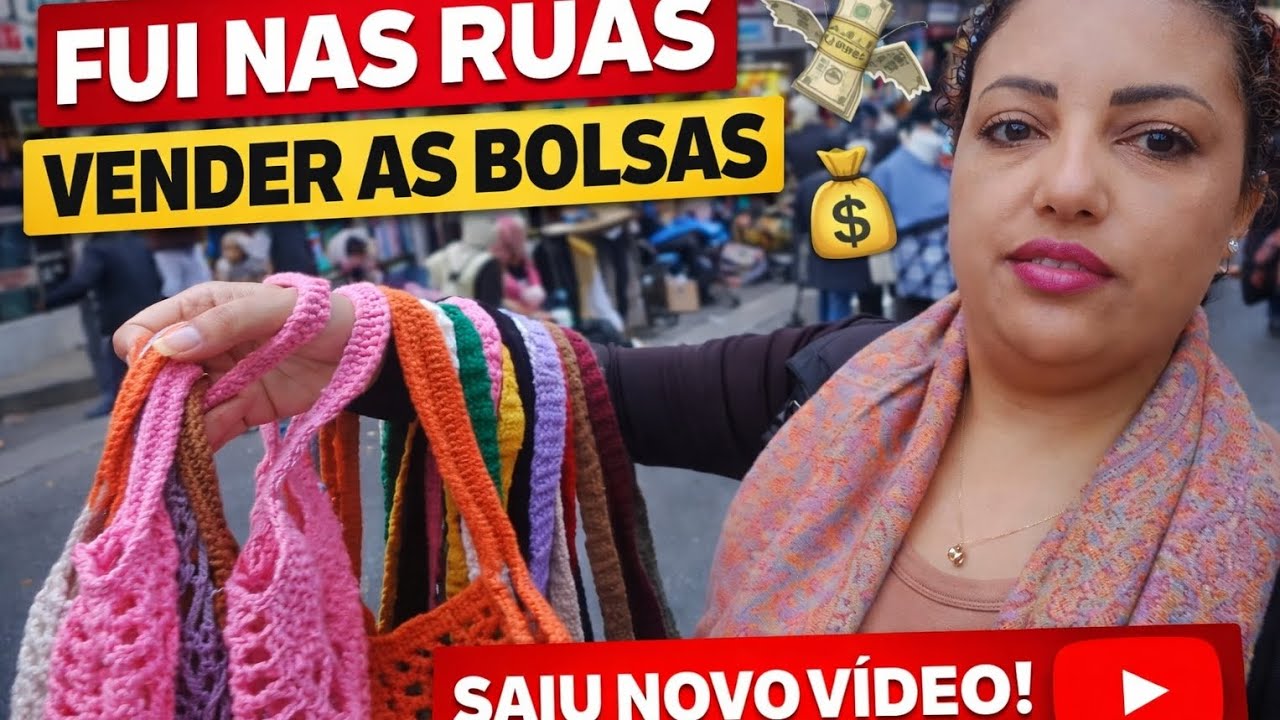 Você teria coragem de ir pra rua vender o que você produz? 😳👜Eu fui… e te mostro tudo nesse vídeo ▶️