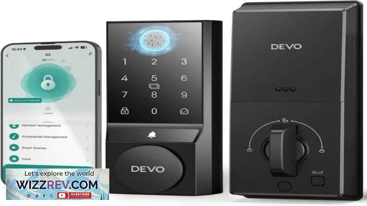 Devo G1 Video Smart Lock With Camera&Amp;Doorbell 6 In 1 Keyless Entry Door Lock