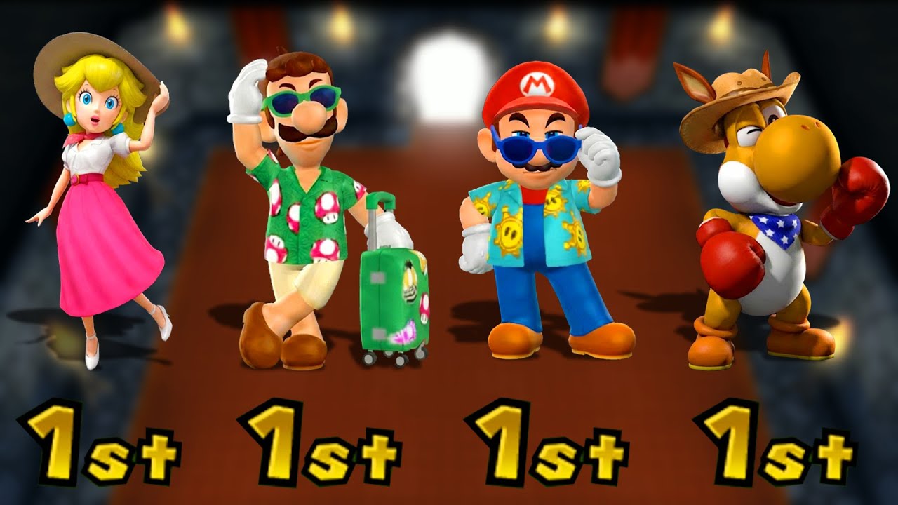 【マリオパーティ9】すべての最高のミニゲーム  ピーチ VS ヨッシー VS マリオ VS ルイージ 4K UHD (2160P)