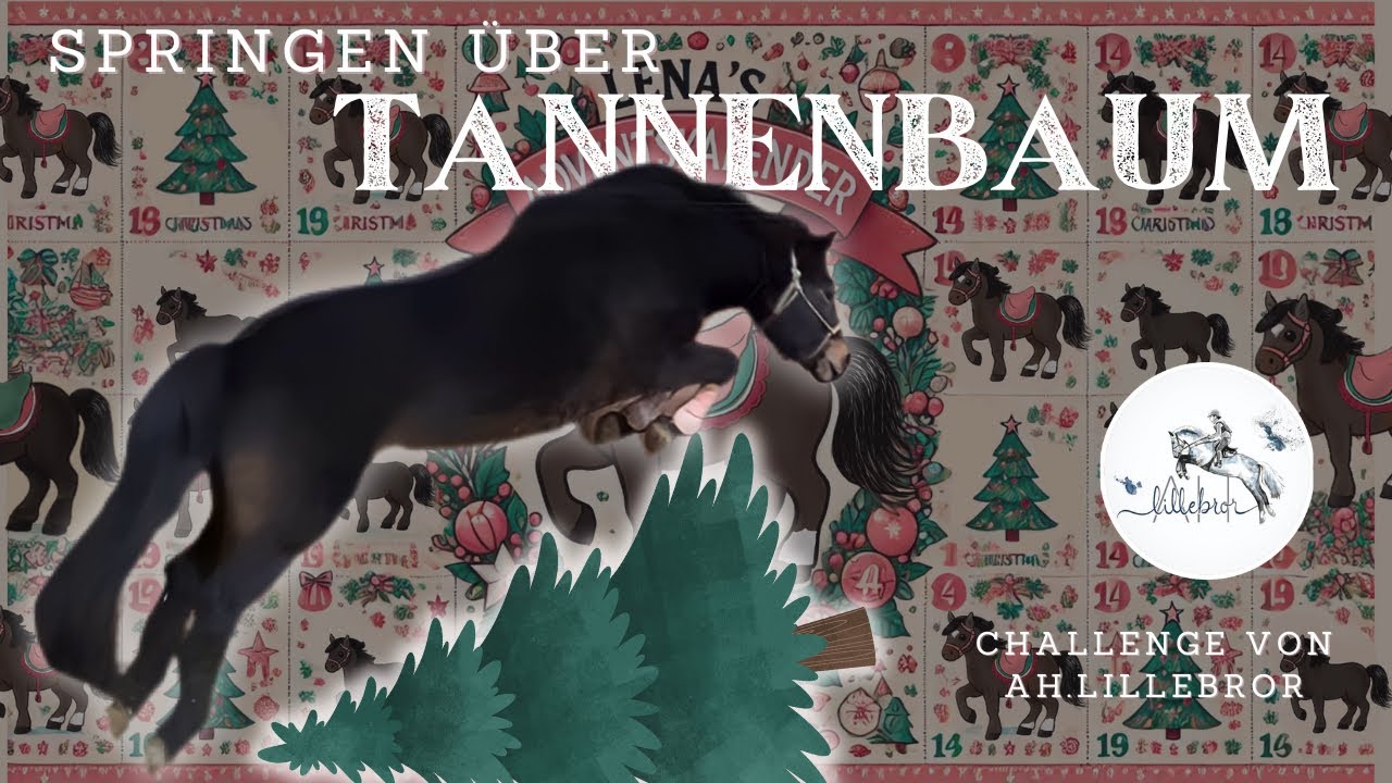 1️⃣8️⃣ Springen über einen Weihnachtsbaum 😱🫣 Challenge von Ah.lillebror 🤍
