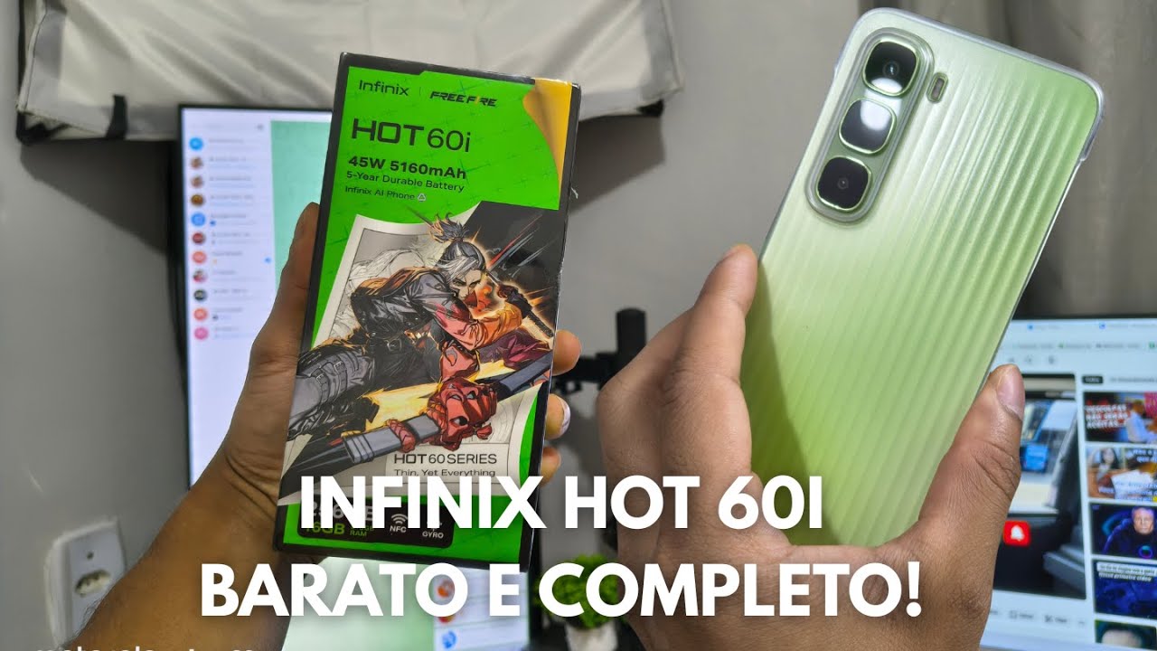 O BARATINHO DA INFINIX! COM 8GB DE RAM E 256GB - Infinix Hot 60i (unboxing e primeiras impressões)