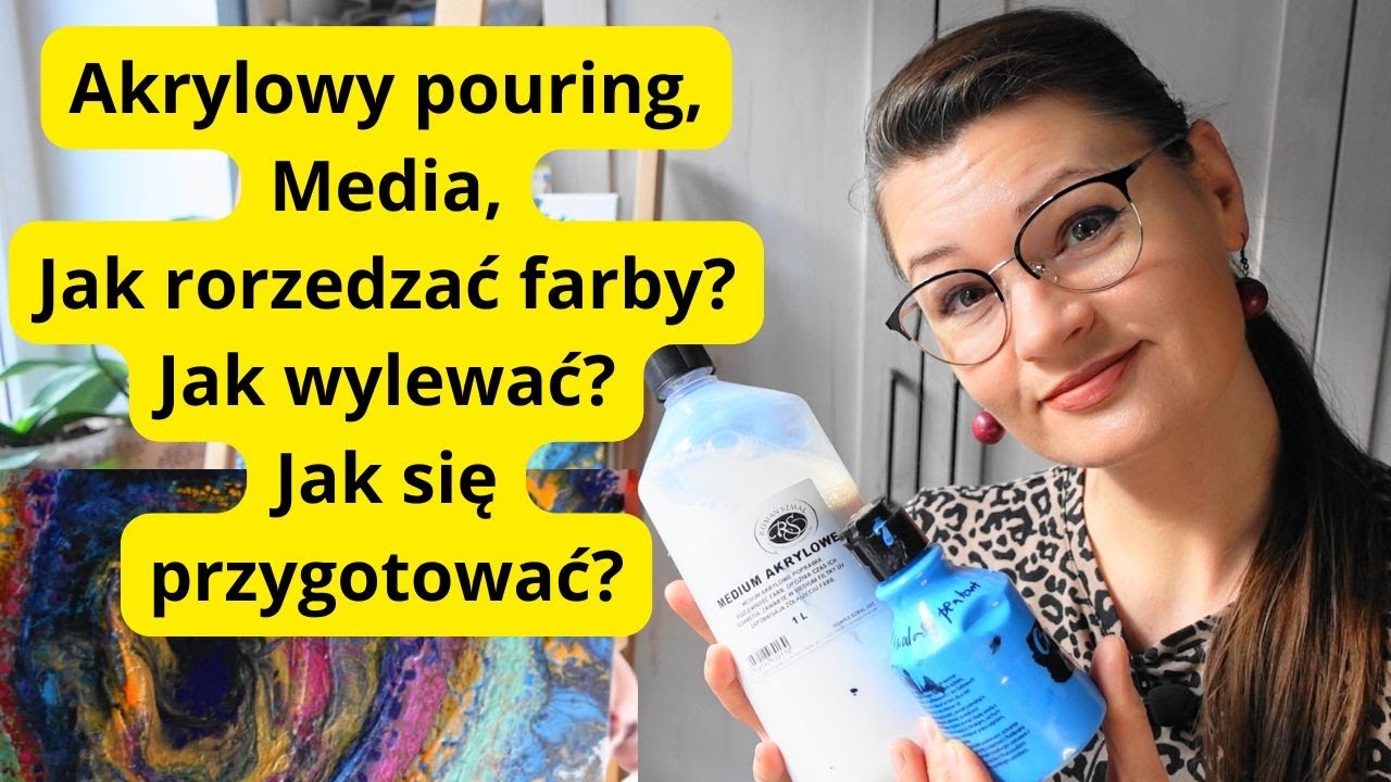 👉Jak zacząć malować?🎨odc.8 Akrylowy POURING malowanie przez wylewanie Acrilic Pouring paint👈