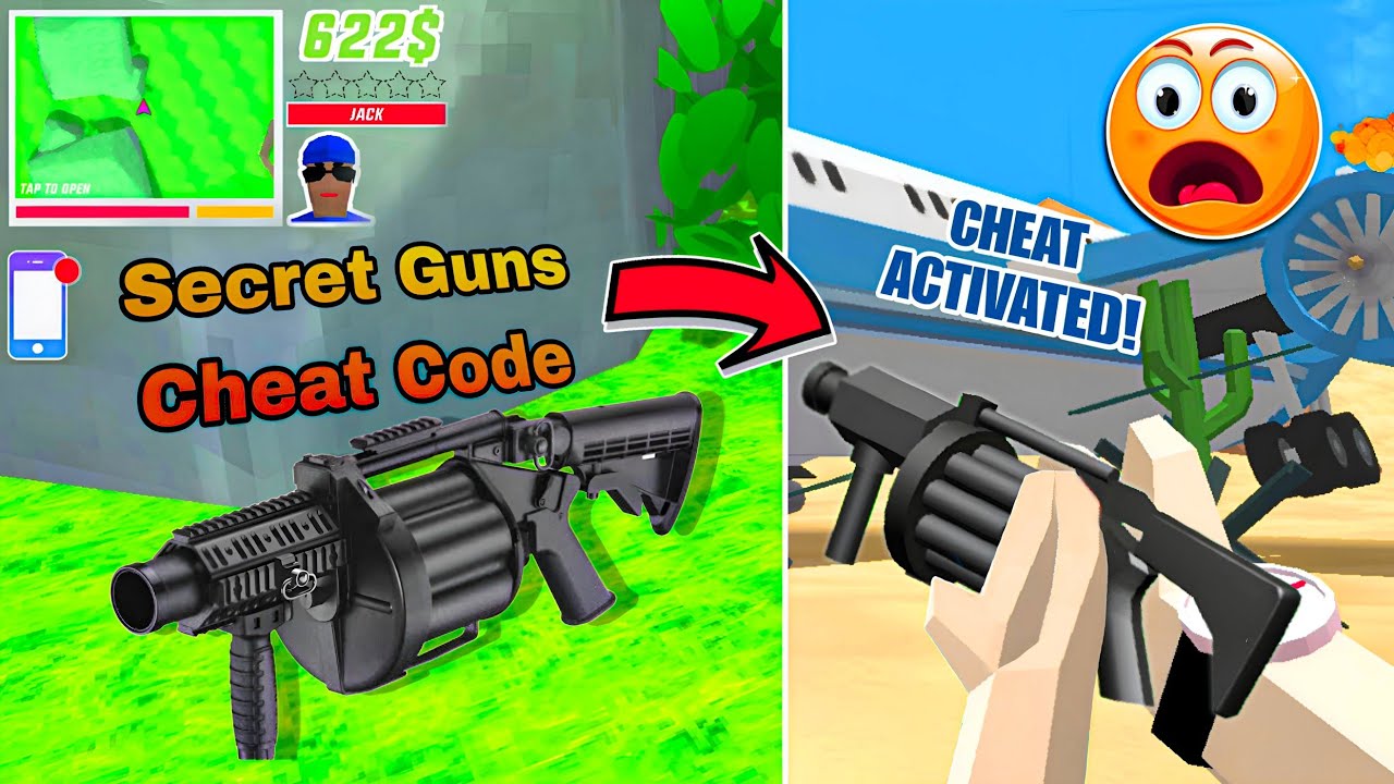Secret guns Cheat code in dude theft wars