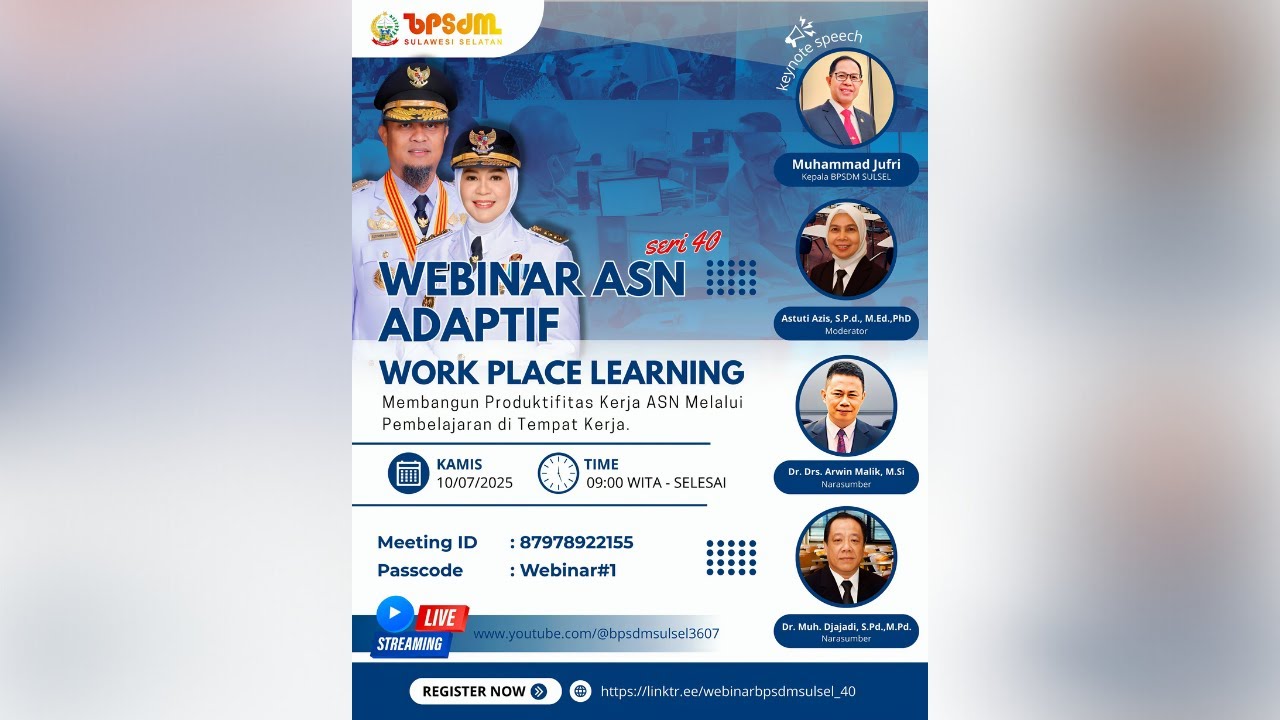 WEBINAR ASN ADAPTIF SERI 40#2025 : WORK PLACE LEARNING