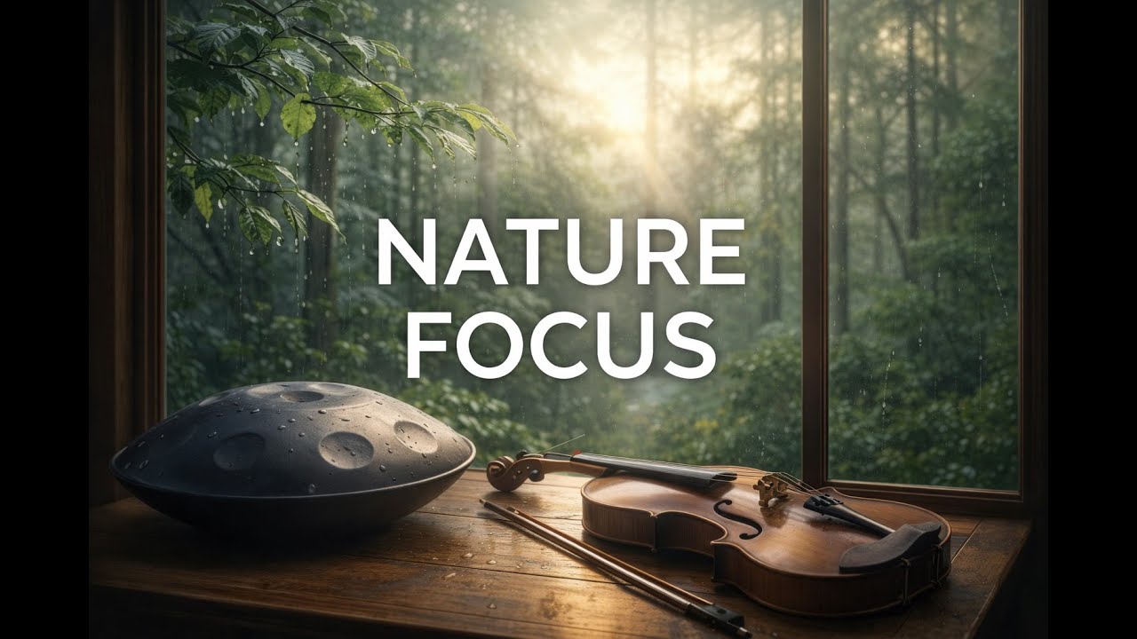 90 Minutes Nature Inspired Study Music with Hang Drum & Violin | Deep Focus & Calm