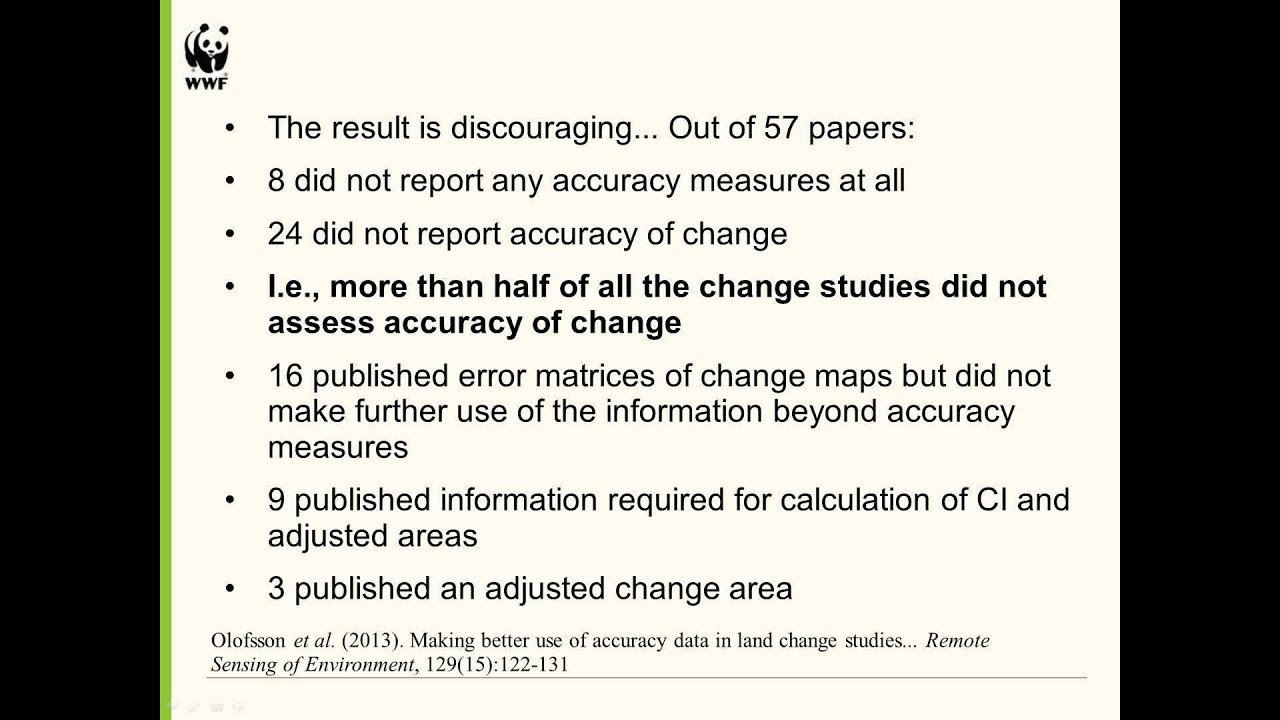 Learning Session 11: Assessing Accuracy and Estimating Area of Remotely Sensed Change Maps