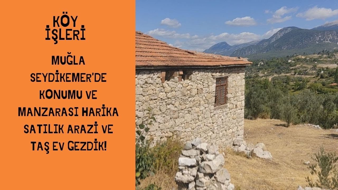 MUĞLA'DA SATILIK KÖY EVİ VE ARAZİ GEZDİK! BAHÇESİNDE 100'E YAKIN ZEYTİN AĞACI VAR, MANZARASI ENFES!