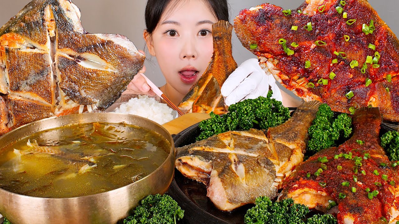 제철에 먹는 보약🥄✨ 알 가득 알가자미 구이 자연산 미역으로 만든 가자미 미역국 먹방 [eating show] mukbang korean food