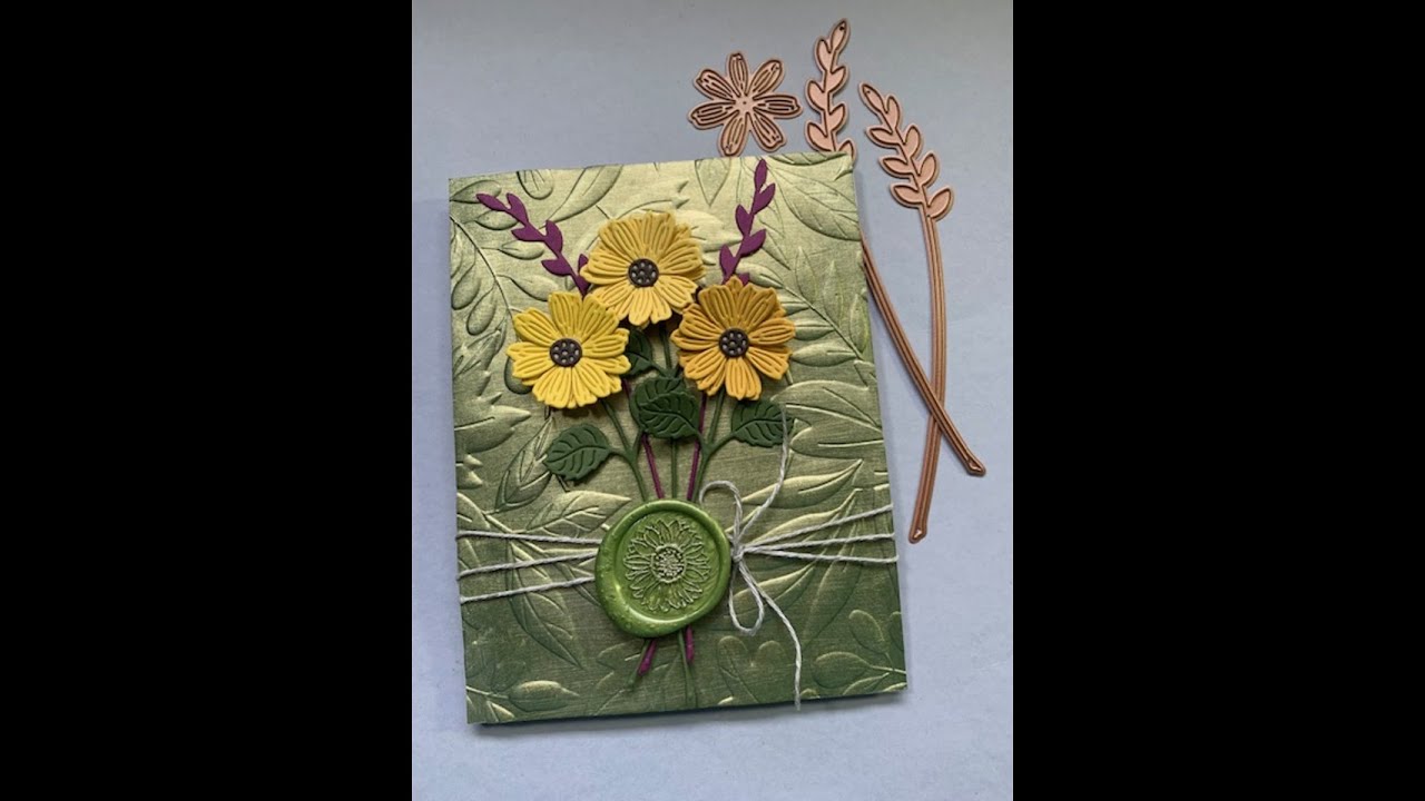 Spellbinders Autumn Sealed Sprigs & Sunflower Wax Seal