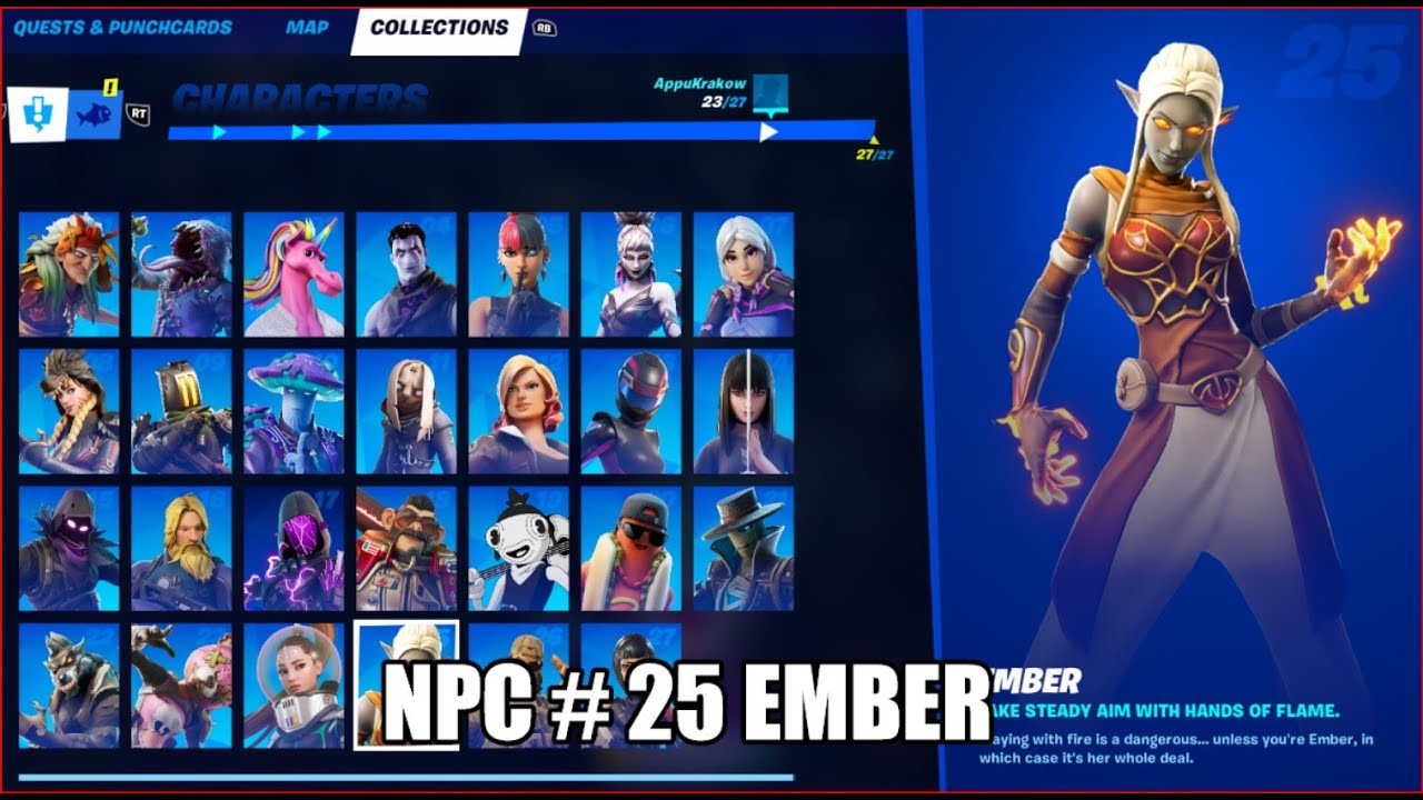 Fortnite Location - NPC # 25 EMBER - Talk to - Chapter 2 Season 8