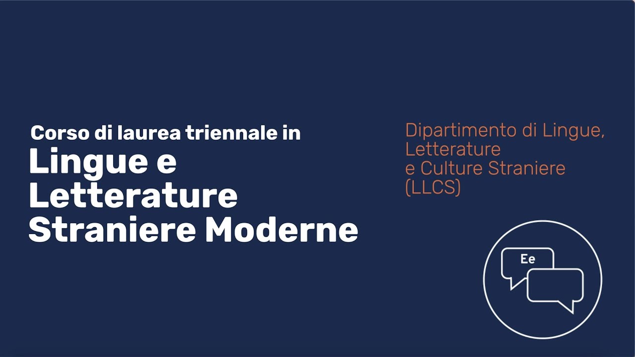 UNIBG | Laurea triennale in Lingue e Letterature Straniere Moderne, LLCS