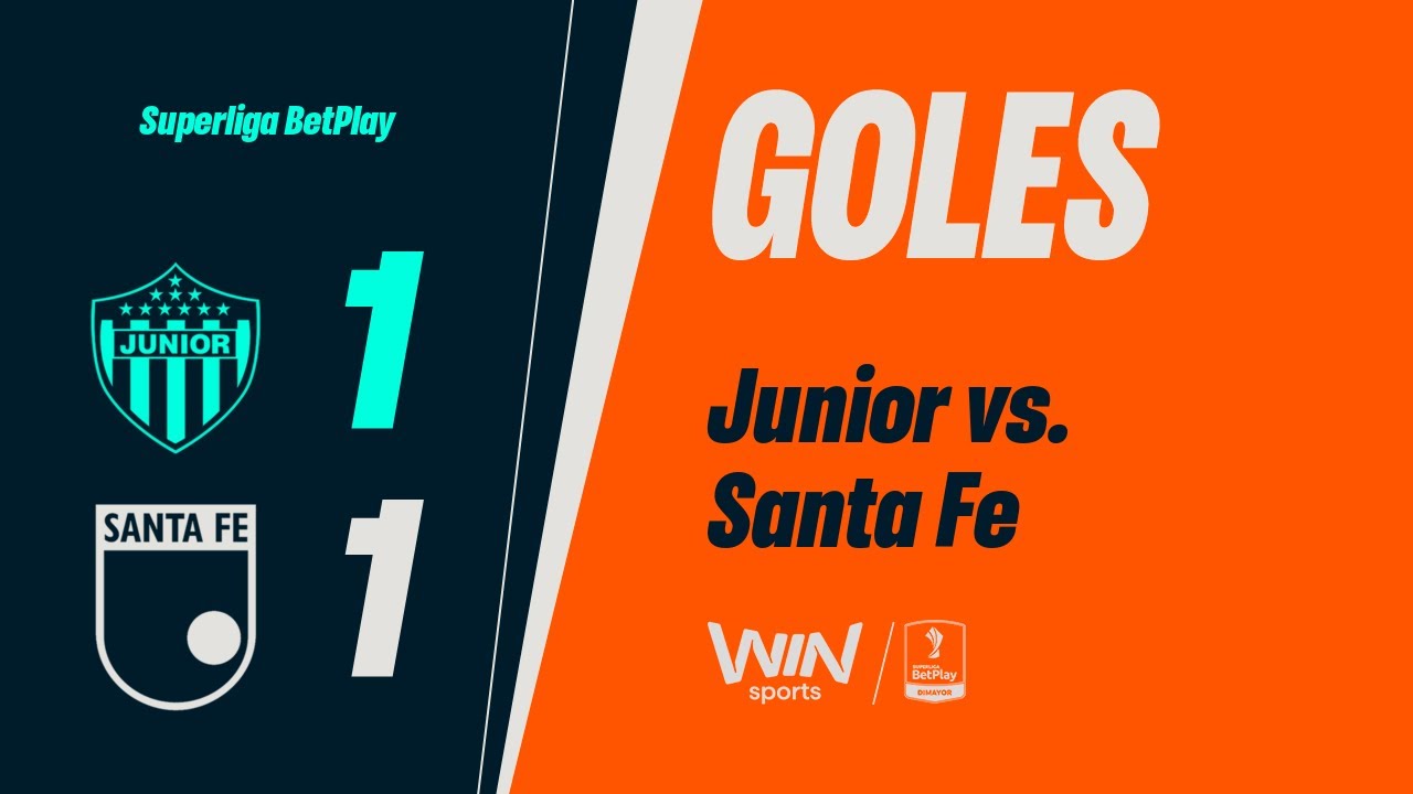 Junior vs. Santa Fe (goles) | Superliga BetPlay Dimayor 2026 | Partido - Ida