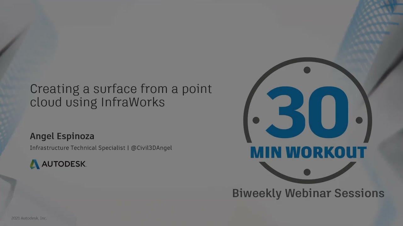 Create a surface from a point cloud using Autodesk InfraWorks.
