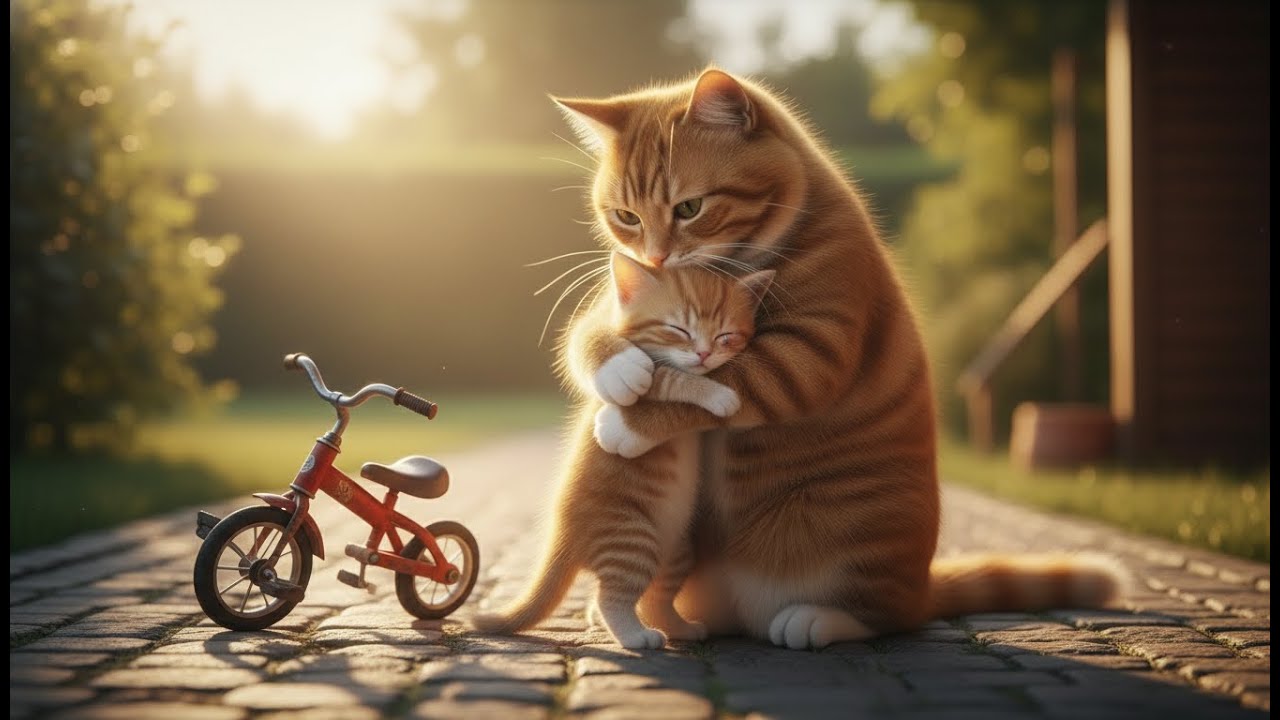 Mama Cat Fixes Baby Cat's Broken Tricycle 🚲❤️ | Heartwarming Cat Story
