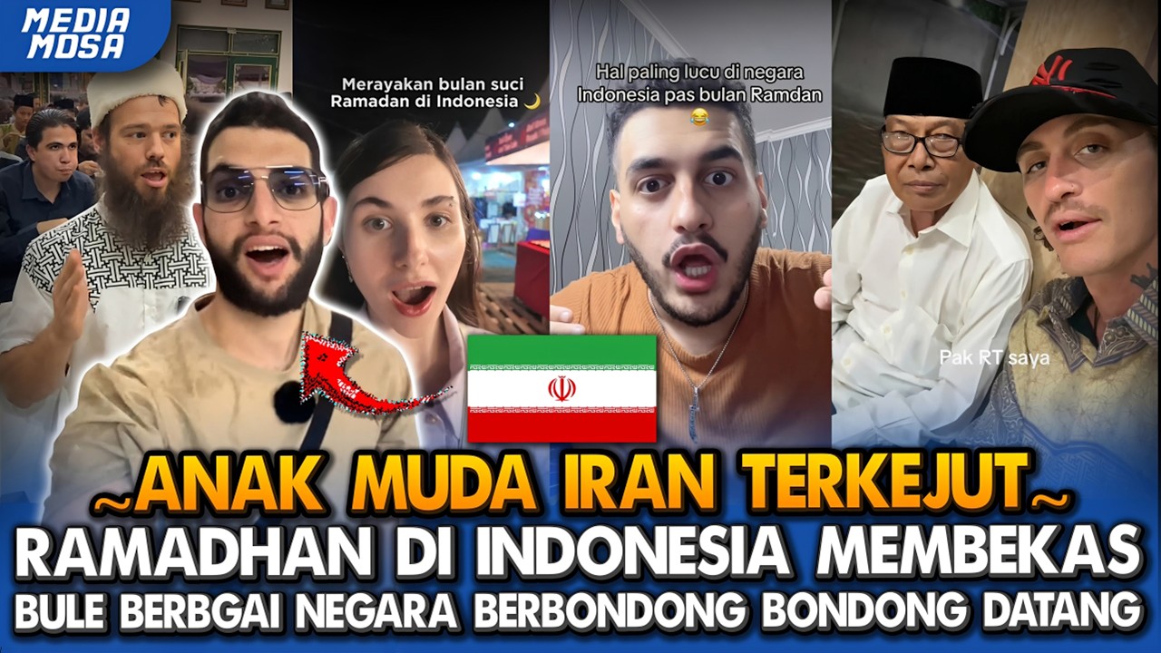 RAMADHAN INDONESIA BEDA! 😲 Bule Iran Takjub Lihat Masjid Ramai Sampai Tengah Malam